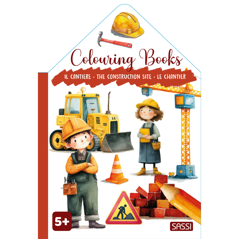 Sassi Colouring Book House - Construction Site