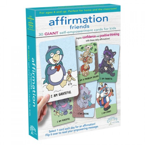 Mindful Living - Affimation Friends Giant Cards, 30 pcs