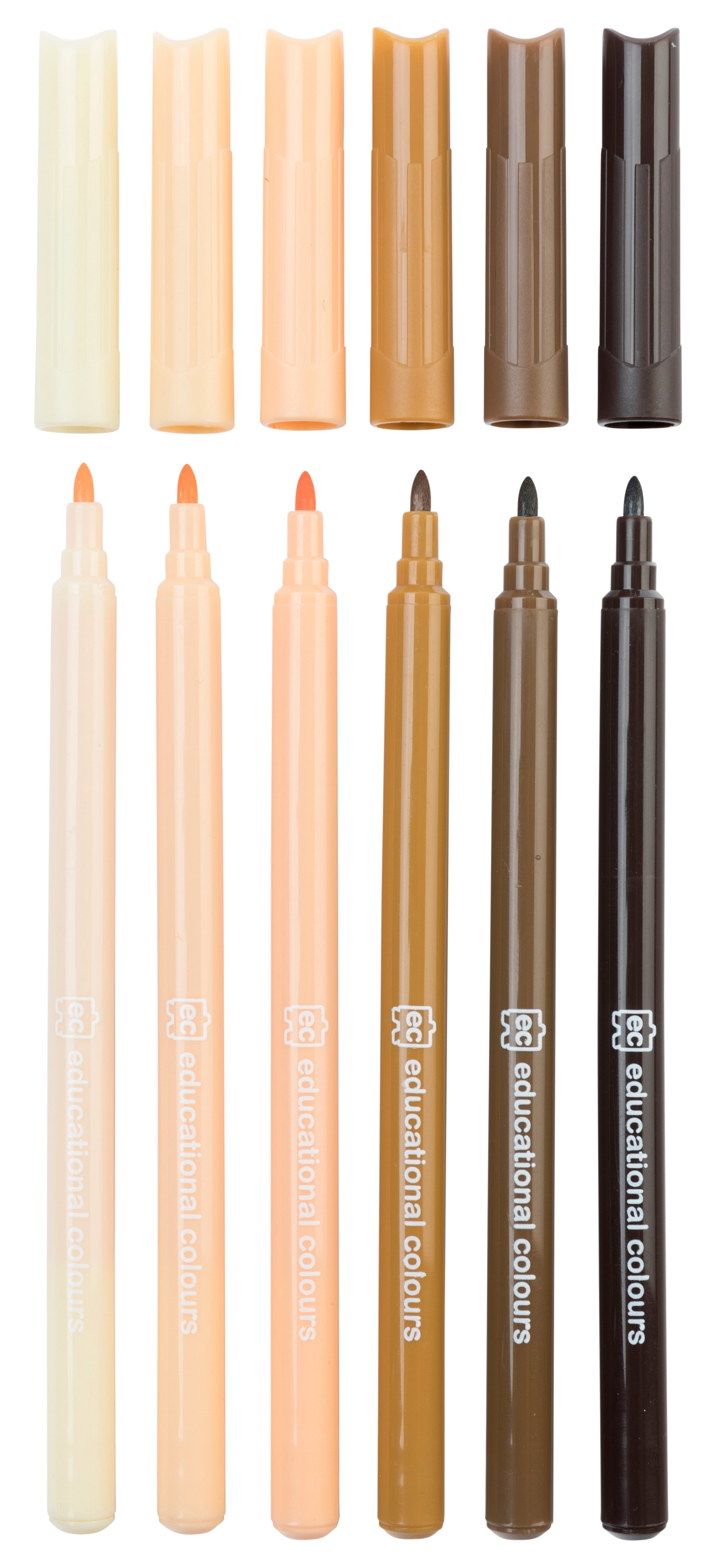 Skin Tone Coloured Markers Set of 6 image 2