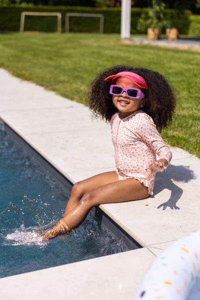Swim Essentials UV Long Sleeved Swimsuit Rashguard, Old Pink Leopard image 6