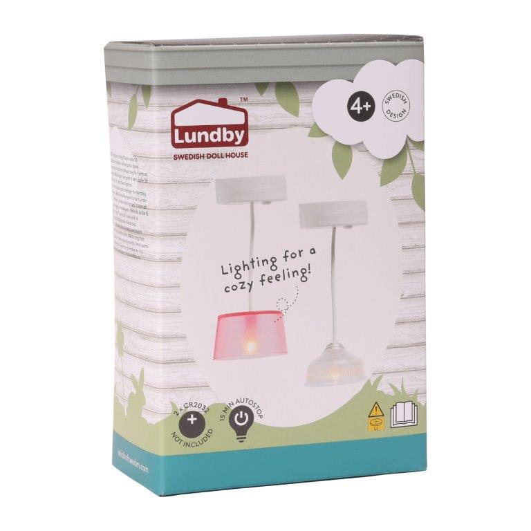 Lundby Doll House Accessories - Ceiling Lamps - Battery Operated