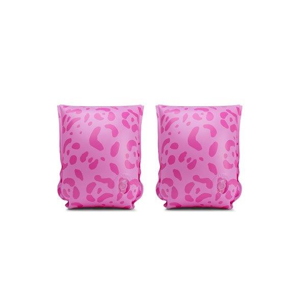 Swim Essentials Inflatable Arm Bands - Pink Leopard, 2-6 yrs image 2