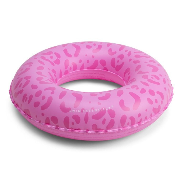 Swim Essentials Inflatable Swim Ring - Pink Leopard, 55 cm image 2