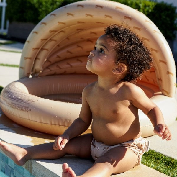 Swim Essentials Inflatable Children's Pool with Canopy - Leopard, 100 cm - 77 cm image 2