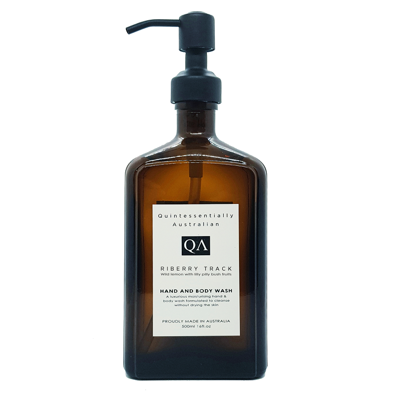 Quintessentially Australian Riberry Track Hand & Body Wash 500ml - Amber