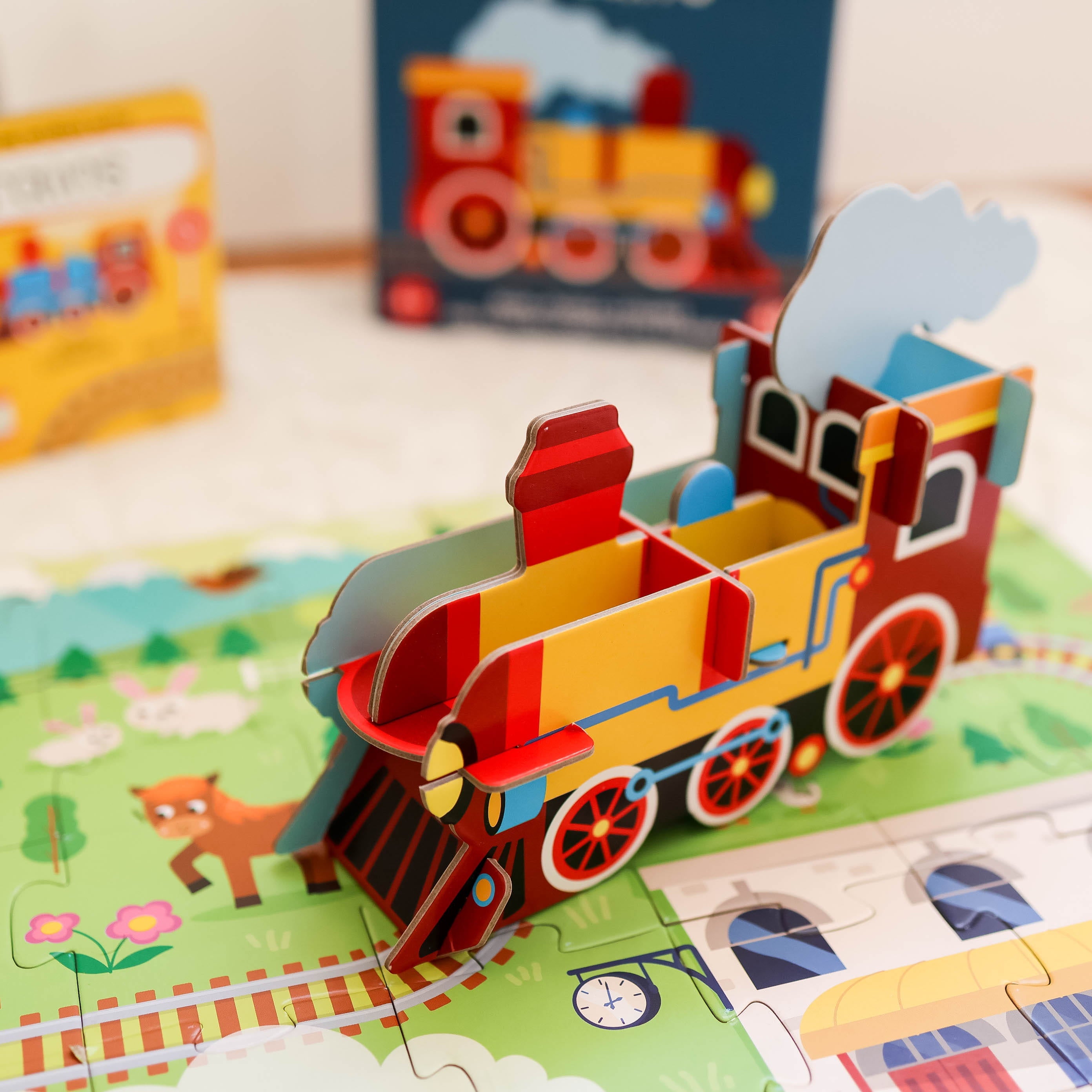 Sassi 3D Puzzle and Book Set - Learn Shapes Train, 40 pcs image 4