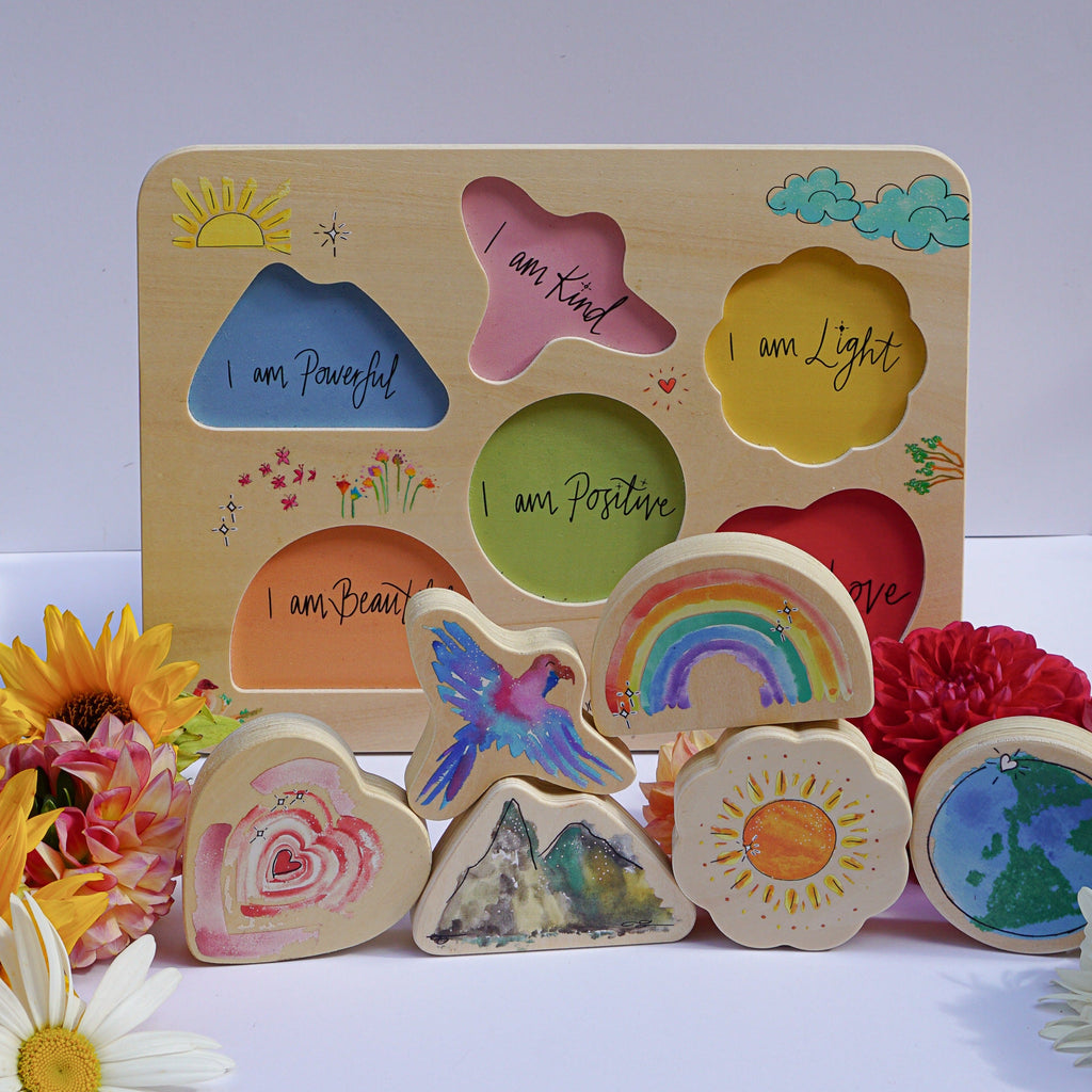 SunChild Affirmation Wooden Puzzle, 6 pcs image 5