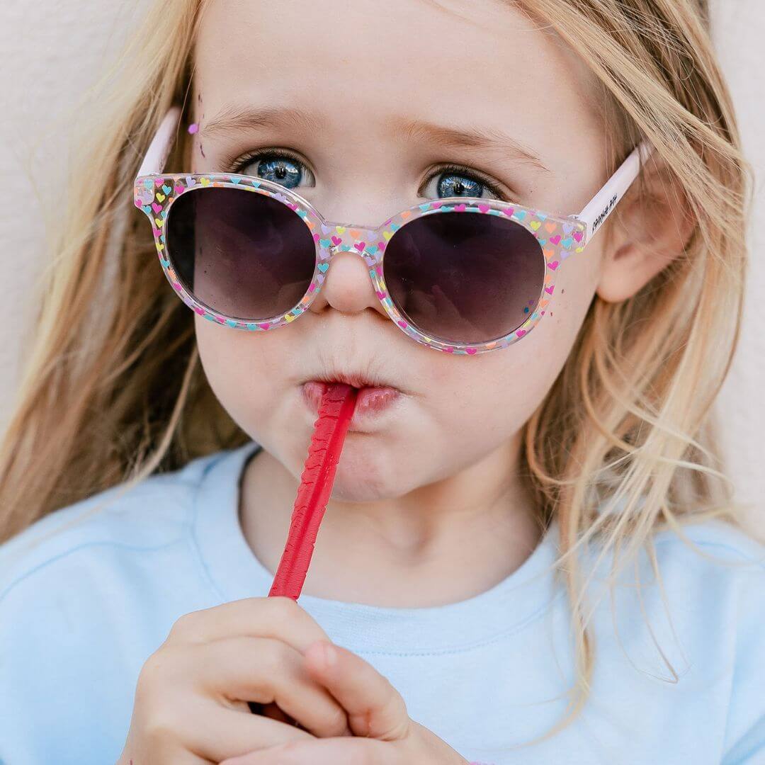 Frankie Ray Kids Sunglasses -  Sprinkle, Multi Heart image 2