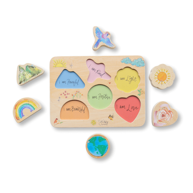 SunChild Affirmation Wooden Puzzle, 6 pcs image 3
