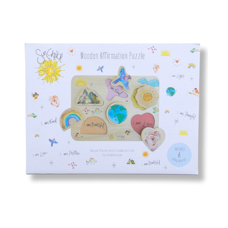 SunChild Affirmation Wooden Puzzle, 6 pcs image 6