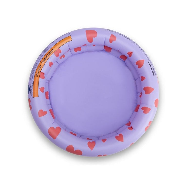 Swim Essentials Inflatable Baby Pool - Sweet Hearts Lilac, 60 cm image 2