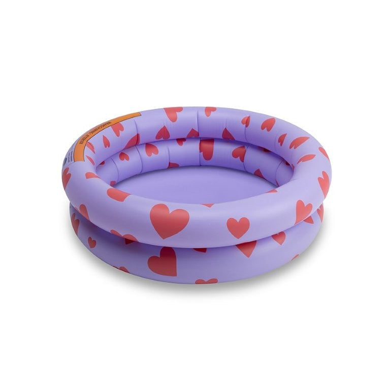 Swim Essentials Inflatable Baby Pool - Sweet Hearts Lilac, 60 cm
