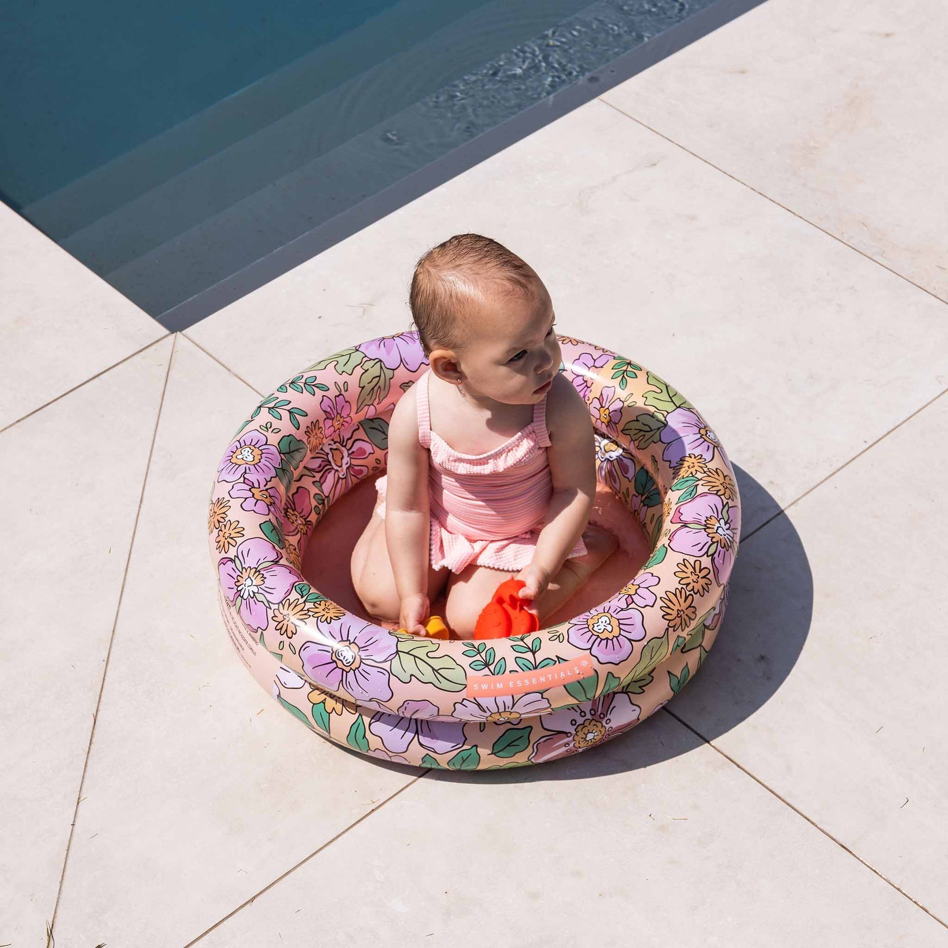 Swim Essentials Inflatable Baby Pool - Blossom, 60 cm image 4