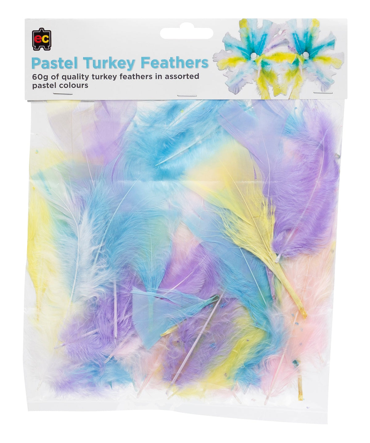 Pastel Turkey Feathers