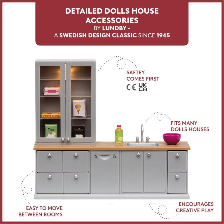 Lundby Doll House Furniture - Kitchen Counter, Sink & Dishwasher Set image 8