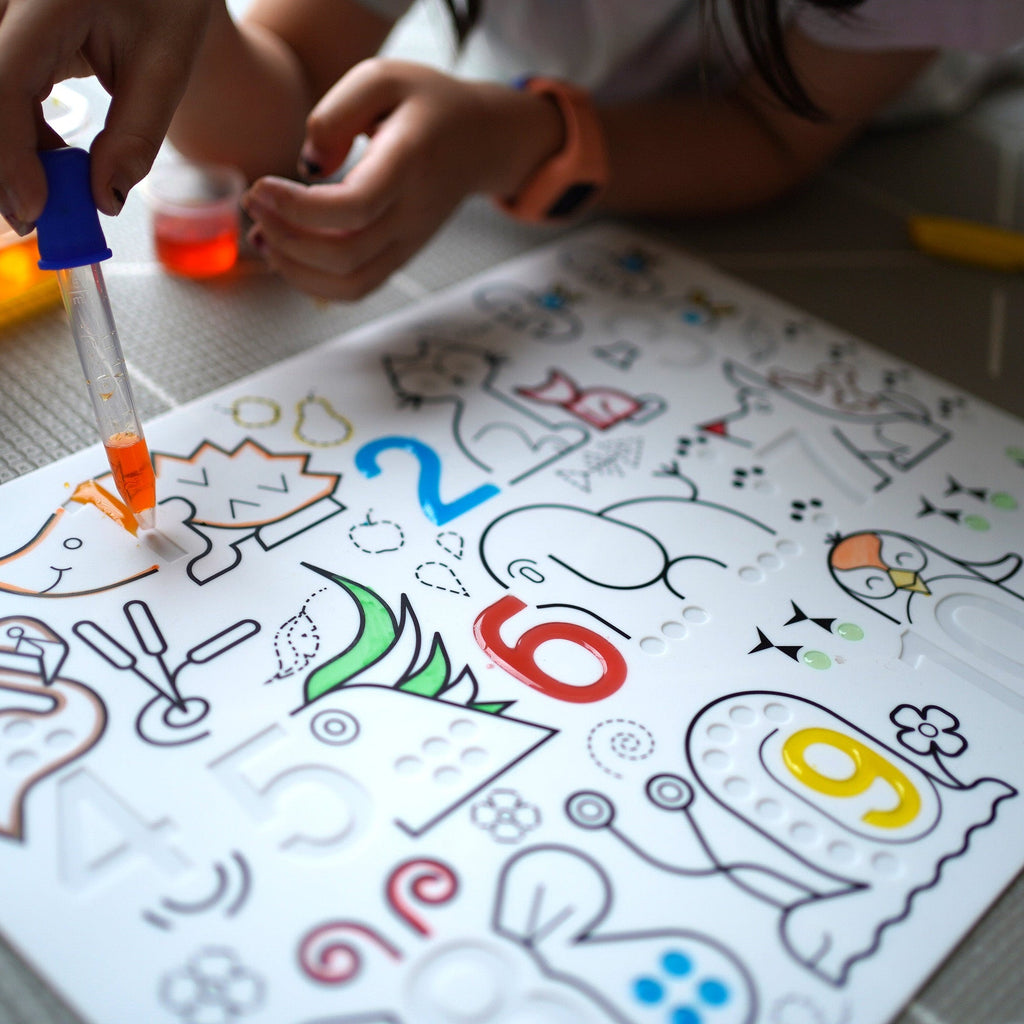 HeyDoodle - Sensory Colouring & Doodle Mat -  Wild Digits image 2