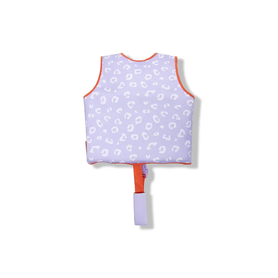 Swim Essentials Kids Swimming Vest - Lilac Leopard, 3-6 yrs image 4