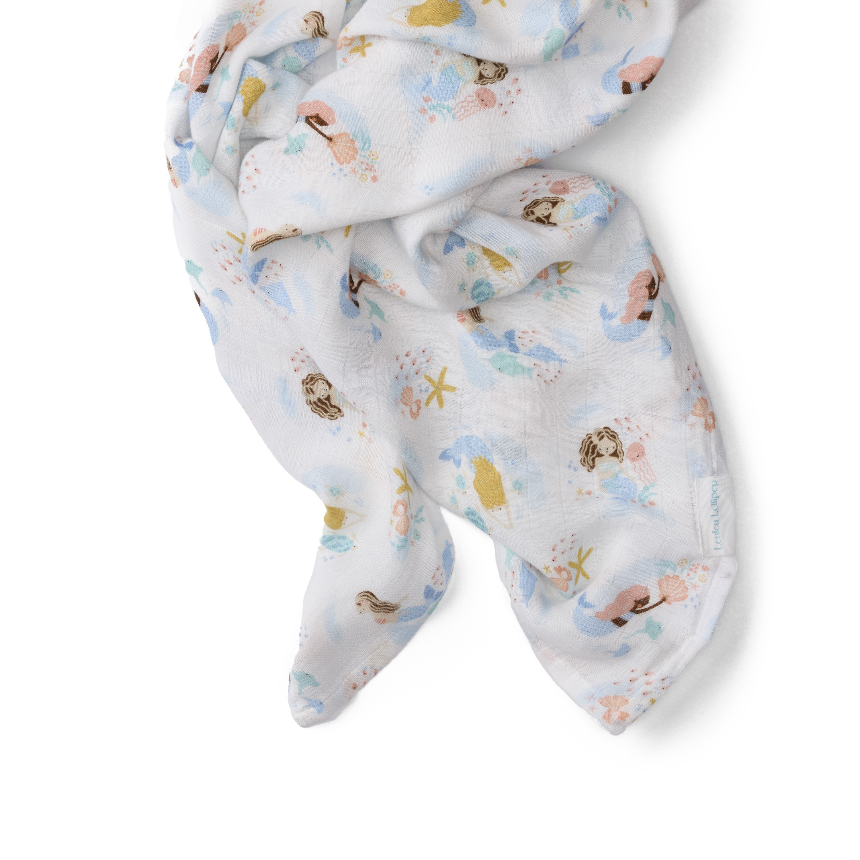 LouLou Lollipop Muslin Swaddle - Mermaids