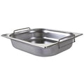 Vogue Stainless Steel 1/2 Gastronorm Tray with Handles 65mm