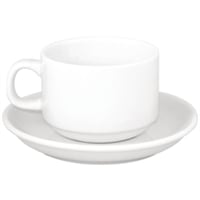 SPECIAL OFFER Olympia Athena Stacking Tea Cup And Saucer Combo (24 Pack)
