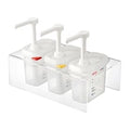 Araven Sauce Dispensers with Pump GN 1/9 Transparent 1.5Ltr (3 Pack)