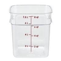 Cambro Fresh Pro Square Container Polycarbonate - Clear - 7.6Ltr