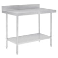 Vogue Premium Stainless Steel Table with Splashback 1200mm