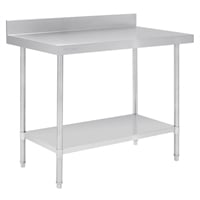Vogue Premium Stainless Steel Table with Splashback 1200mm