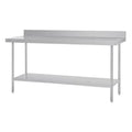 Vogue Premium Stainless Steel Table with Splashback 1500mm
