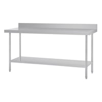 Vogue Premium Stainless Steel Table with Splashback 1500mm
