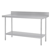 Vogue Premium Stainless Steel Table with Splashback 1800mm
