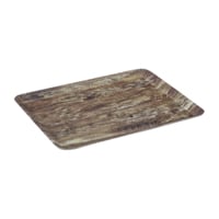 Cambro Low Profile Wood Grain Tray with Matte Finish 280mmx350mm Dark Oak