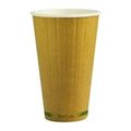 Biopak BioCup Double Wall Kraft Green Line - 460ml / 90mm (Pack 600)