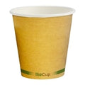 BioPak BioCup Single Wall Kraft Green Line - 230ml / 80mm (Pack 1000)
