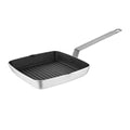 Vogue Aluminium Square Non-Stick Teflon Ribbed Skillet Pan 240mm
