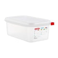 Araven Polypropylene 1/4 Gastronorm Containers With Lids 100mm (4 Pack)