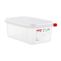 Araven Polypropylene 1/4 Gastronorm Containers With Lids 100mm (4 Pack)