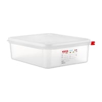Araven Polypropylene 1/2 Gastronorm Containers With Lids 100mm (4 Pack)
