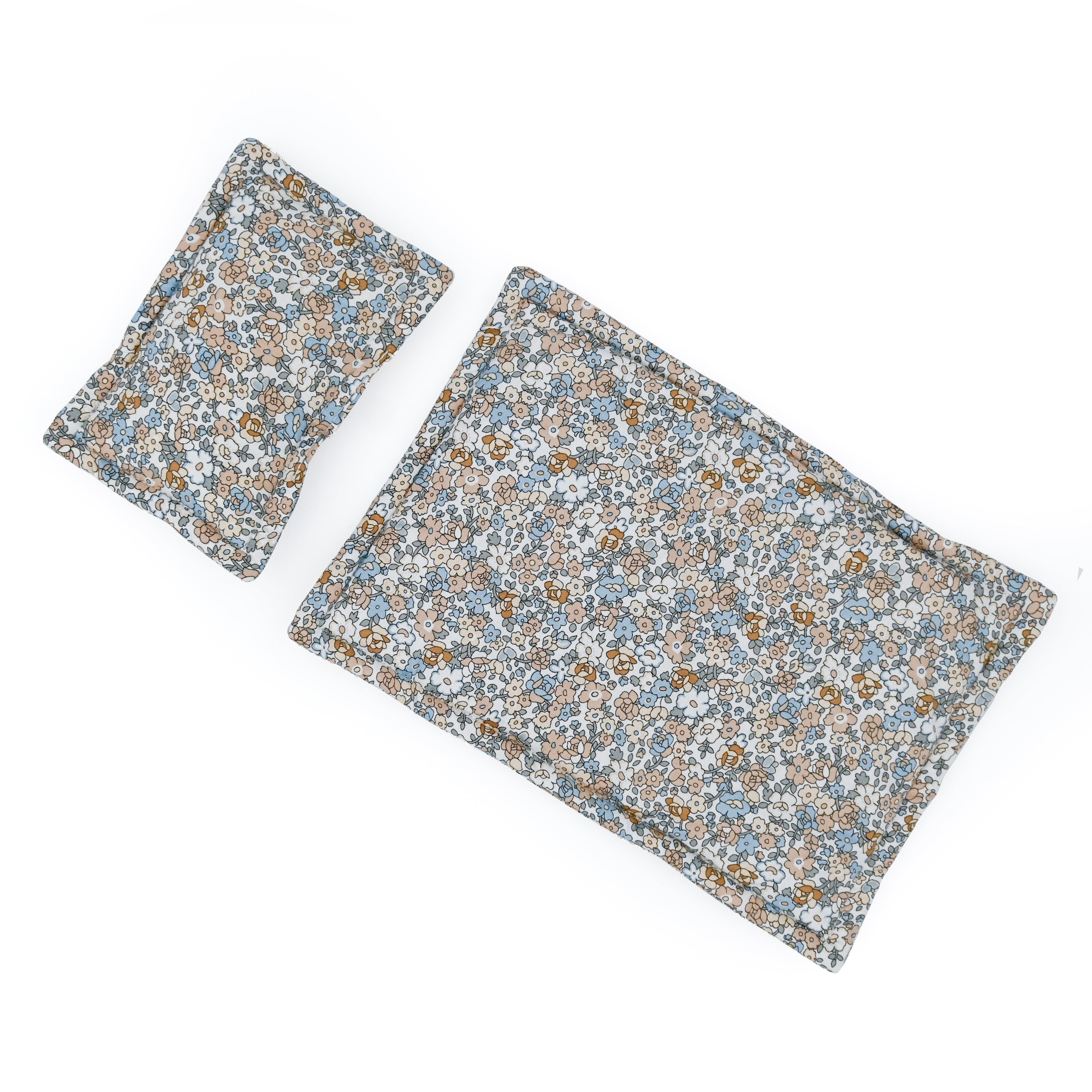 Lola & Bear Doll Bedding Set, Blue Floral