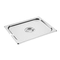 Vogue St/St GN Notched Lid - 1/2