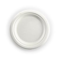 BioPak Round Biocane Plates - 18cm (1000 Pack)