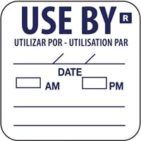Hygiplas Removable Use By Labels (1000 Pack)