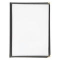 Olympia American Style Menu Cover Four Card Black A4