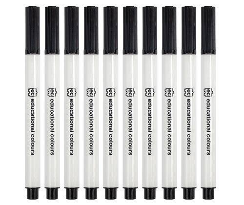 EC Whiteboard Markers 2.9mm Bullet Black Pack of 10 image 2