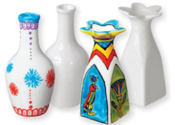 Ceramic Vases 2 Designs 6's (CSSC)