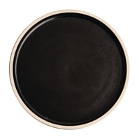 Olympia Canvas Flat Round Plate Delhi Black 250mm (6 Pack)