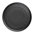 Olympia Cavolo Textured Black Flat Round Plate - 180mm 7" (Box 6)