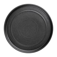 Olympia Cavolo Textured Black Flat Round Plate - 180mm 7" (Box 6)