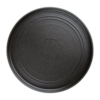 Olympia Cavolo Textured Black Flat Round Plate - 270mm 10 2/3" (Box 4)