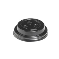 BioPak PS Plastic Lids for BioPak BioCups 63mm Black (1000 Pack)